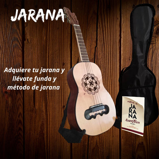 Jarana palo escrito con funda y método con diseño único