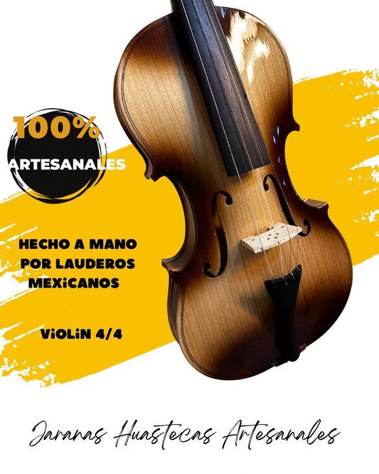 Violín hecho a mano con funda y arco