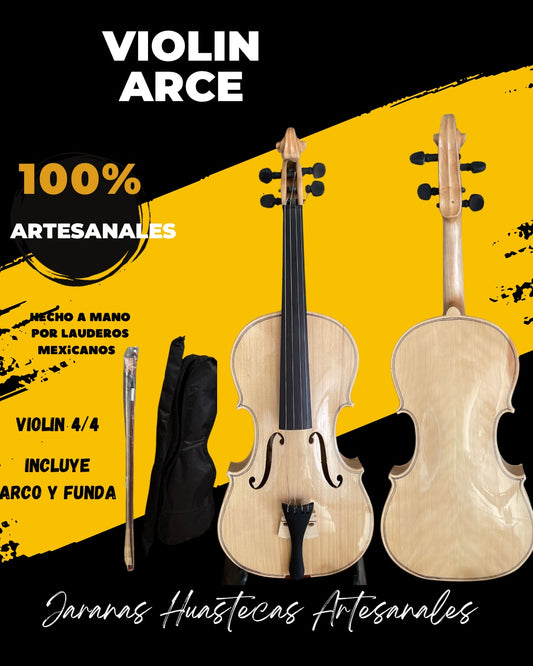 Violín de Arce hecho a mano  con arco y funda